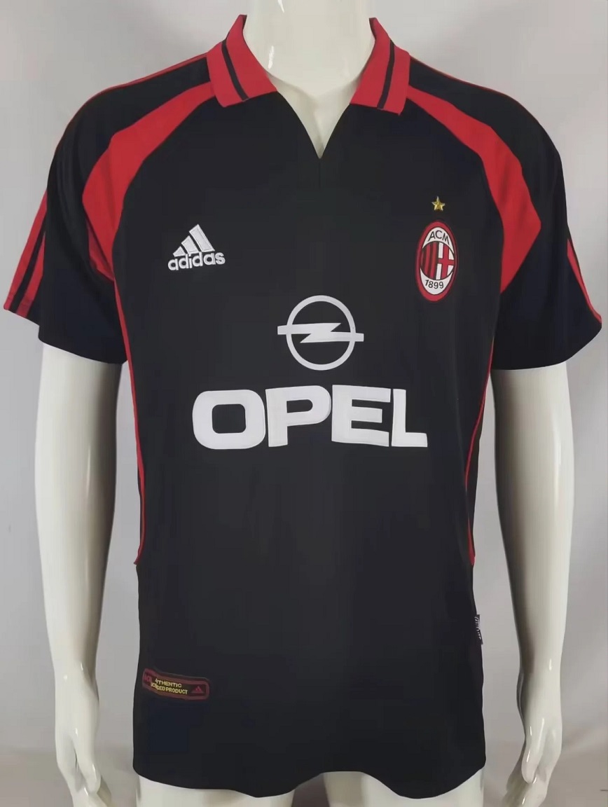 AAA Quality AC Milan 01/02 Third Black Soccer Jersey